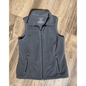 L.L.Bean Women's Fleece Vest Size S Charcoal Gray Casual Sleeveless